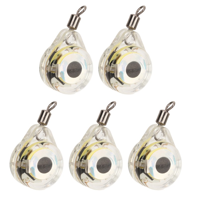 5PCS Lure Light Deep Drop Fishing Lights Strobe Eye Shape