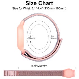 2 Pack Nylon Bracelet for Kids, Airtag Wristband Holder Case, Adjustable Anti Lost Wristband for Toddler Baby Children Elders (Pink Sand/Rainbow)