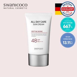 Swanicoco 스와니코코 올 데이 케어 펩타이드 바이옴 선 크림 50ml SPF48+/PA++++  (유기자차 탄력 선크림) Swanicoco All Day Care Peptide Biome Sun Cream 50ml SPF48+/PA++++ (Organic Sunscreen for Elasticity)