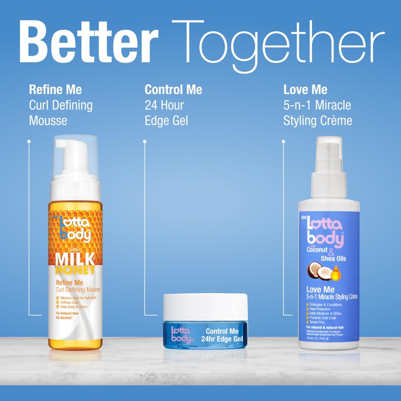 Lotta Body, Refine Me Curl Defining Mousse, Medium Hold for