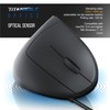 TITANWOLF- Vertical Ergonomic USB Mouse Wired Optical Mouse, Mice with