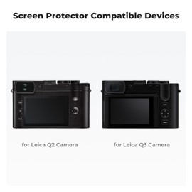 K&F Concept 3 Pack Screen Protector Compatible for Leica Q2/Q3 Camera with Hot Shoe Cover, Ultra Clear Tempered Glass Screen Protector & Top Screen Protector, Anti Scratch Bubble Free Ultra Resistant