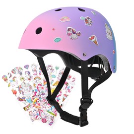 PIPIZHU Kids Toddler Bike Helmet Color Gradient, Boys Girls Child Skateboard Helmet for Kids 3-5-8-14+Riding Scooter Inline skatings Longboard Roller Skate (M)