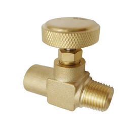MENSI 1/4" Male NPT X 1/4" Female NPT Heavy Duty Brass High Pressure Propane LPG Gas Flow Control Needle Valve