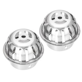 uxcell 2pcs Roof Floor Drain 304 Stainless Steel Dome Floor Drain Cover Anti-Blocking Round Shaped Roof Floor Drain Outdoor for Home Yard Balcony (102mm/ 4")