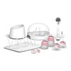 Nanobébé Breastmilk and Silicone Baby Bottle Ultimate Set Gen 2, 5oz and 9oz - with Sterilizer, Drying Rack, Anti-Colic Nipples, Pacifiers, and Warmer - Pink/Grey