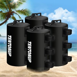 TENTONUP Canopy Water Weight Bags, 88 LBS Heavy Duty Canopy Weights Set of 4, Tent & Gazebo Leg Weights for Pop Up Canopy, Carport, Black