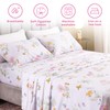 QSH Floral King Size Sheet Sets - Flower Butterfly Print