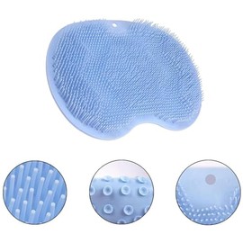 DERDOUT DERDOUT Shower Foot Massager Scrubber Mat With Cleaner Brush, Non-Slip Suction Cups