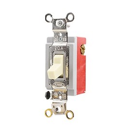 Hubbell Wiring Hbl1385I Nylon Toggle Switch Spdt 3 Position 2 Circuit, Ivory