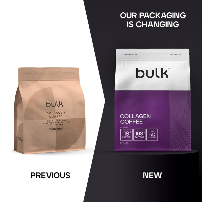 Bulk Collagen Coffee, High Protein, Black, Packaging May Vary, 500