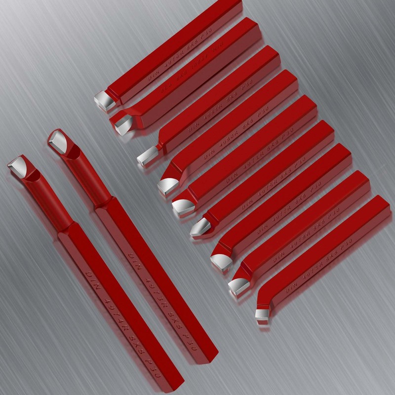 11 Pc 5/16" Carbide Tip Tipped Cutter Tool,Metal Lathe Cutting