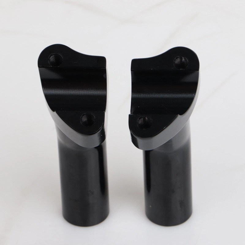Unbranded Black 4.5" Pullback Handlebar Risers For Harley Softail Dyna