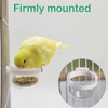Fhandong Plastic Bird Detachable Transparent Bowl, 4Pcs, Easy Access Design,