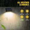FLITI Brighter Solar Fence Lights,Solar Lights Outdoor Waterproof,Warm White and