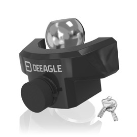 DEEAGLE Heavy Duty Trailer Coupler Lock, RV Trailer Locks Fits 2-5/16” Couplers, Anti-Theft Ball Hitch Lock, Black