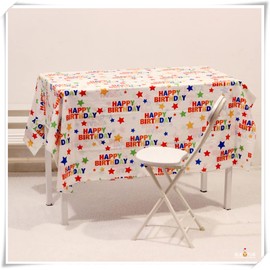 flyorigin Tablecloth Tablecloth, Ideal for Birthday Parties, Carnival, Baby Shower, Theme Parties, Spa Parties, Disposable, Rectangular, Waterproof Plastic Tablecloth 137 x 274 cm