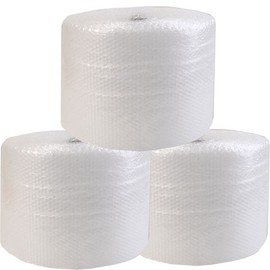 33cm x 50m (3 Rolls) Packaging Bubble Wrap - Air Cap for Shipping, Moving, and Damage Protection Shock Absorption