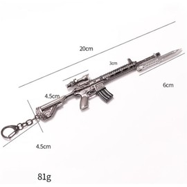 chichengnian Game Keychain Weapon Gun Model Metal Pendant Key Chain Fashion Chaveiro Bag Car Key Holders Toys Gun Keychains For Kids Men Jewelry (M416)