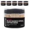 Findew One Touch Bamboo Black Cotton Swab, 300 pieces, 6 pcs / 파인듀 원터치 대나무 블랙 면봉, 300개입, 6개