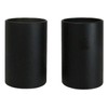 Ebros Gift Pack of 2 Merchandise Black Glass Cylinder Replacement