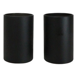 Ebros Gift Pack of 2 Merchandise Black Glass Cylinder Replacement Part for Ebros Brand Electrical Oil Warmer Heating Bulbs