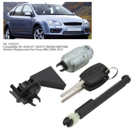 Qiilu Bloqueo de Liberación del Capó, Pestillo de Liberación del Capó con 2 Llaves 1355231 Repuesto para Focus MK2 2004-2012