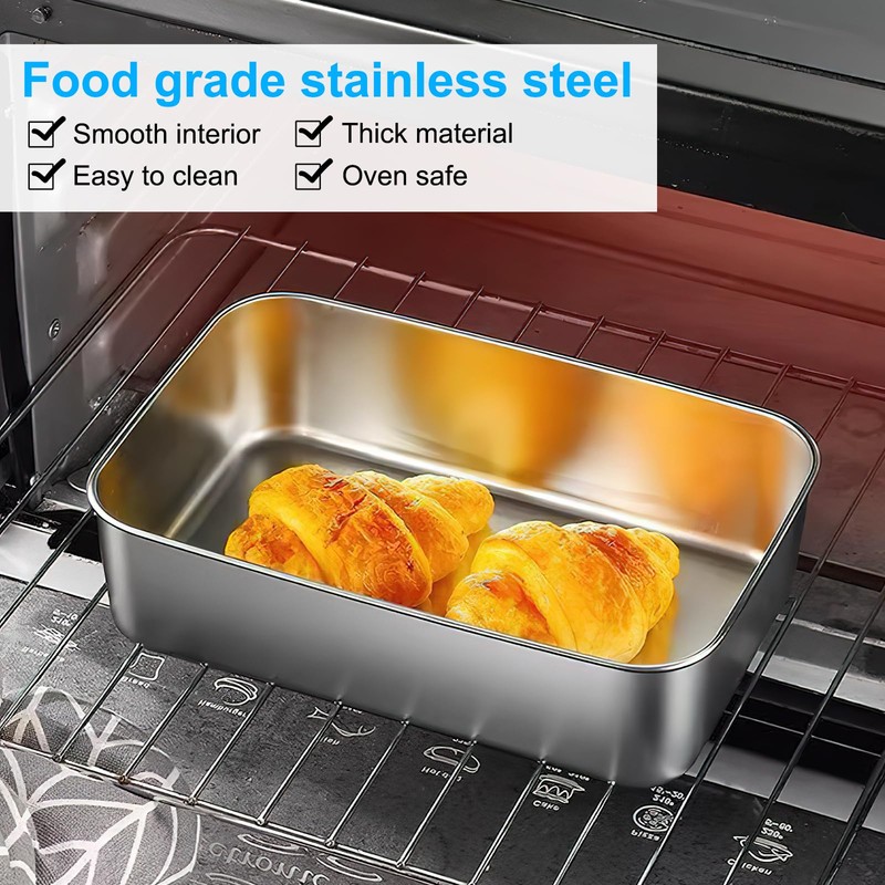 HENGBIRD Baking Tray, Oven Tray, Breading Bowls Set, 3-Piece Breading