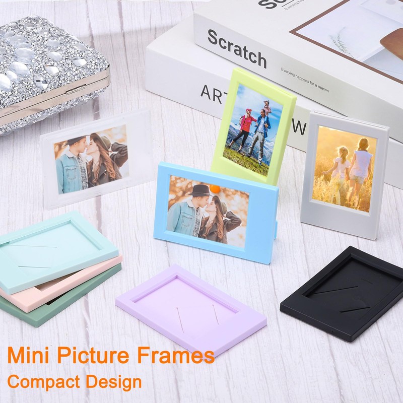 sourcing map 5 Pcs Mini Picture Frames 2.4 x 3.6