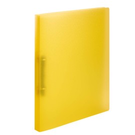 HERMA 19161 Ring Binder DIN A4 Translucent Yellow Slim 2 Rings Sturdy Plastic 25mm Wide Transparent Ring Binder for School and Office Ring Binder Folder