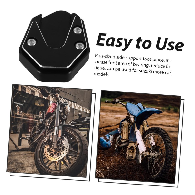 Alipis Motorcycle Kickstand Pad Non Slip Support Plate for Enhanced