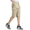DGWZ Mens Elastic Waist Cargo Shorts Zipper Pocket Relaxed fit
