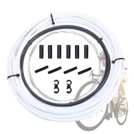 Cerioll Shift Cable Set, Universal Bicycle Shift Cable, Bicycle Shift Cable Set, with 2 m Outer Cover, for Mountain Bike, MTB, Road Bike (White)
