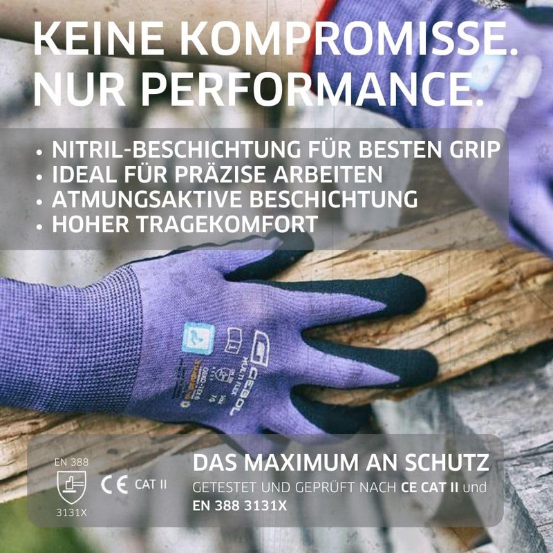 Gebol Multi Flex Lady Work Gloves with Nitrile Coating and