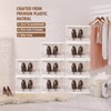 Thicken & Sturdy Clear Shoe Storage Organizer with Magnetic Door,