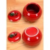 Mozacona Ceramic Apple Shape Container Sugar Bowl Candy Dish Food