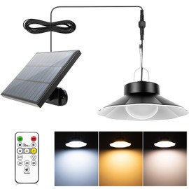 Solar Hanging Lamp, Solar Lights for Outdoor Hanging with Remote Control, 920 lm, 3 Colour Temperatures, Solar Lamp, Outdoor IP65 Waterproof Solar Pendant Lights for Garden, Patio, Balcony, Gazebo