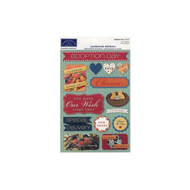 Cardstock Stickers-Adoption Day