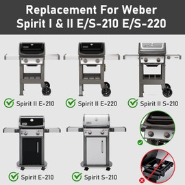 Flavorizer Bars Grill Parts for Weber Spirit E-210, Spirit 200, Spirit II E210, GS4 Spirit II E-210 Series Gas Grills with Front-Mounted Control,Porcelain Enameled Spirit 210 Replacement Parts, 7635