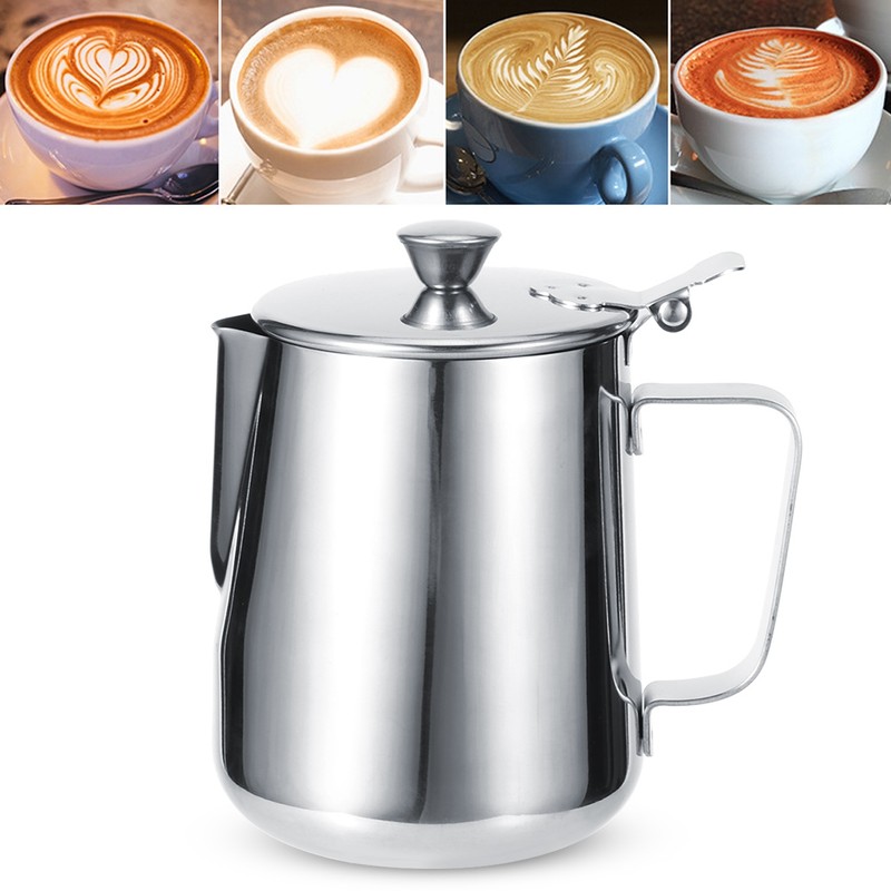 Stainless Steel Thicken Milk Frothing Cup Jug Coffee Pitcher Latte