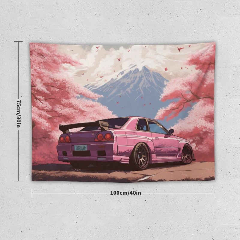 FeoYoed Car Tapestry Wall Hanging Decor Wall Art for Bedroom