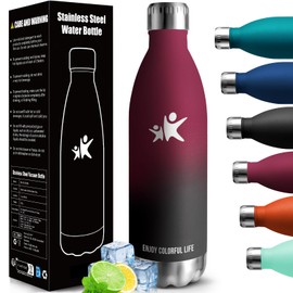 HoneyHolly Stainless Steel Water Bottle, Thermos Flask, 1000 ml, BPA-Free, Leak-Proof Vacuum Insulated, Water Bottle, Double-Walled Thermos Flask for Bike, Travel, Sports, Yoga, Camping, Bicycle