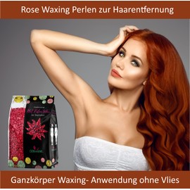 Dermawax Rose Film Wax Beads for Professional Full Body Hair Removal Brazilian Waxing without Wax Strips 500 g.