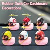 wonuu Pink Duck Car Dashboard Decorations Rubber Duck Car Ornaments