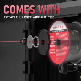 yeswelder 135Amp 110V Flux Core MIG/Lift TIG/Stick 3-in-1 Welding Machine IGBT Inverter