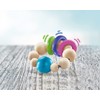 Selecta 61070 Ringellino Rattling Wooden Grasping Toy 8.5 cm Multi-Coloured
