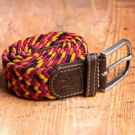 Swole Panda Recycled Woven Adjustable Belt, Medium, Orange and Yellow, Orange and Yellow, M, Orange and Yellow