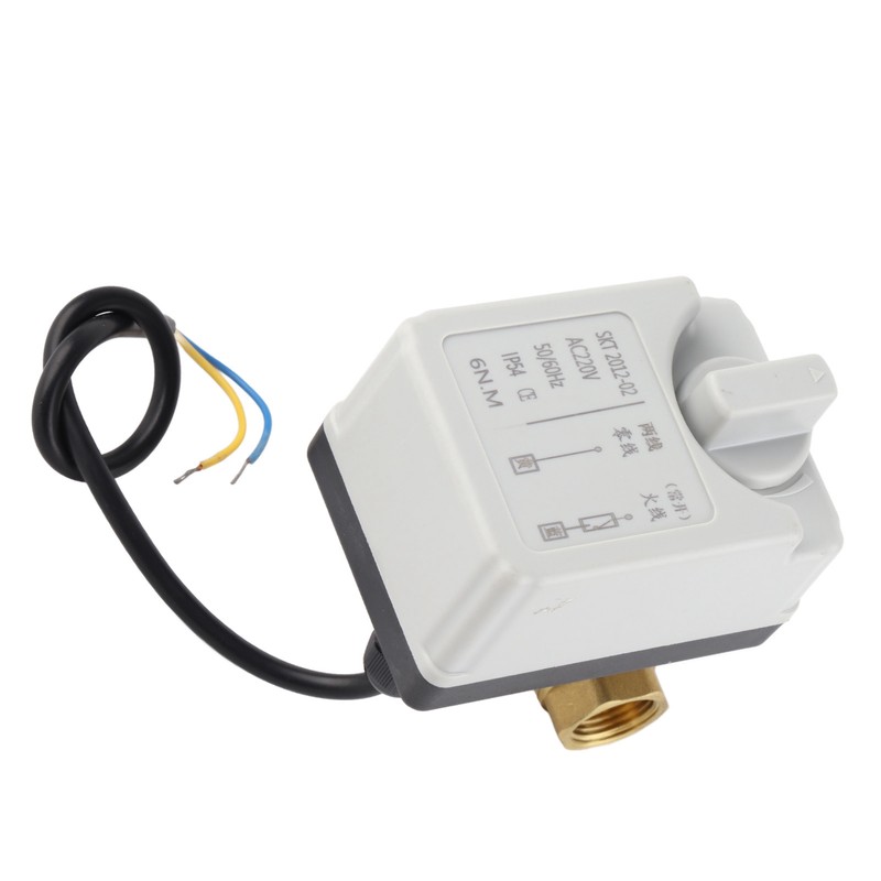 Motorized Ball Valve Electrical 2 Way Normally Open Manual Automatic