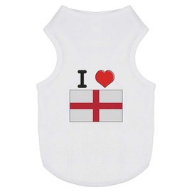 'I Love England' Pet Dog/Cat T-Shirt (PT00095125)