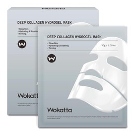 Wokatta Hydrating Collagen Deep Face Mask, Overnight Face Mask for Skin Care, Facial Masks for Moisturizing and Pore Tightening, Enhances Radiance - 30g× 6ea